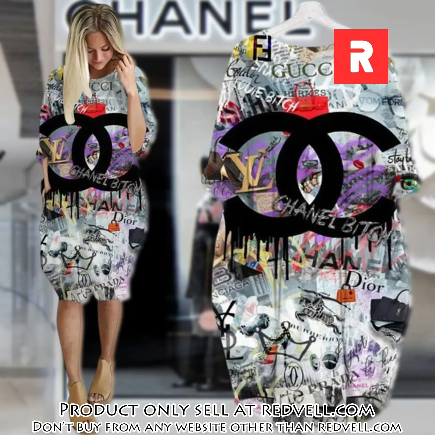 Chanel batwing pocket dress luxury brand for women pd080 rv4838542